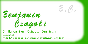 benjamin csagoli business card